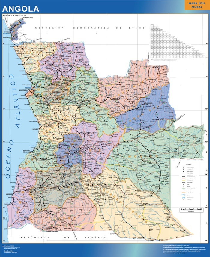 Angola karta | Väggkartor