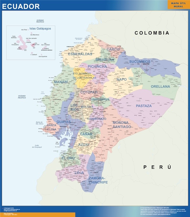 Ecuador karta | Väggkartor