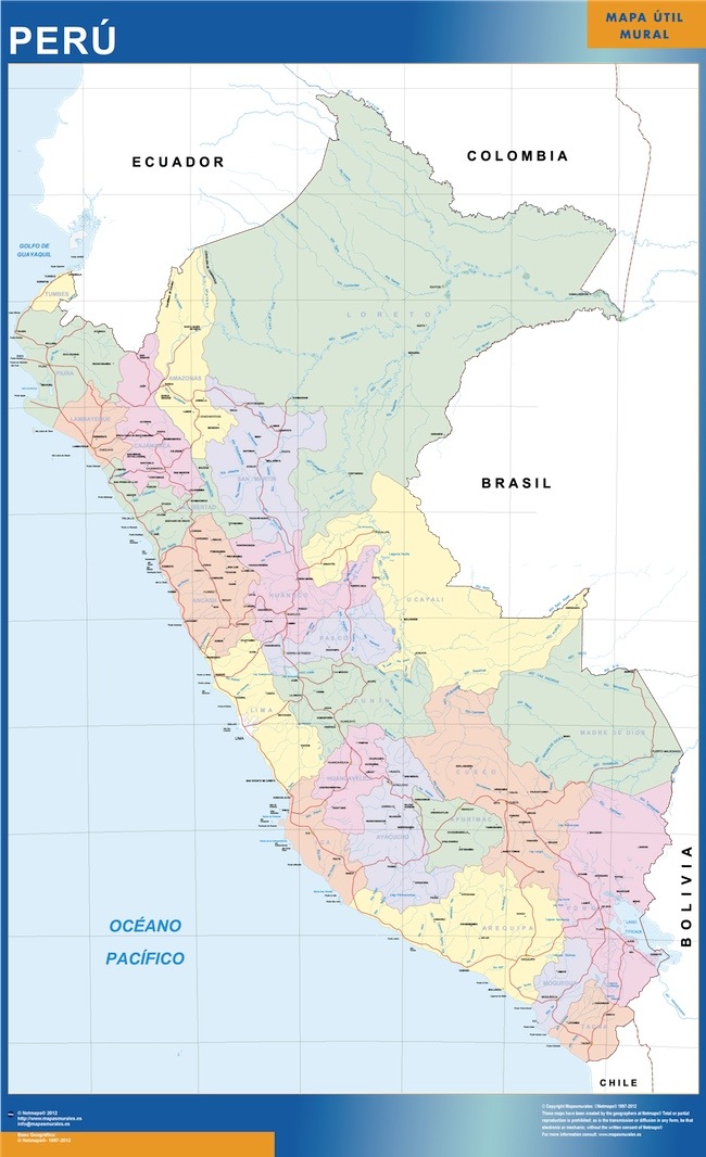 Peru karta | Väggkartor